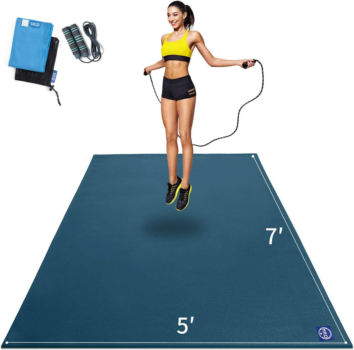 Extra Large Exercise Mat 12'x7'/9'x7'/7'x7'/7'x5'(7mm)