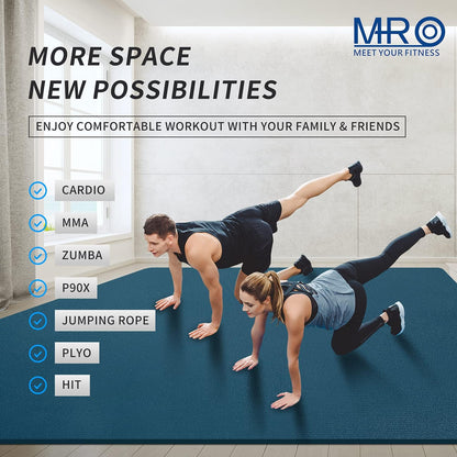 Extra Large Exercise Mat 12'x7'/9'x7'/7'x7'/7'x5'(7mm)