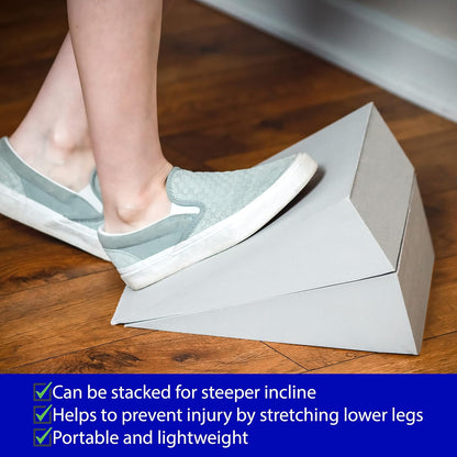 12" Foam Incline Stretch Wedge - Set of 2 - (Dove Gray)