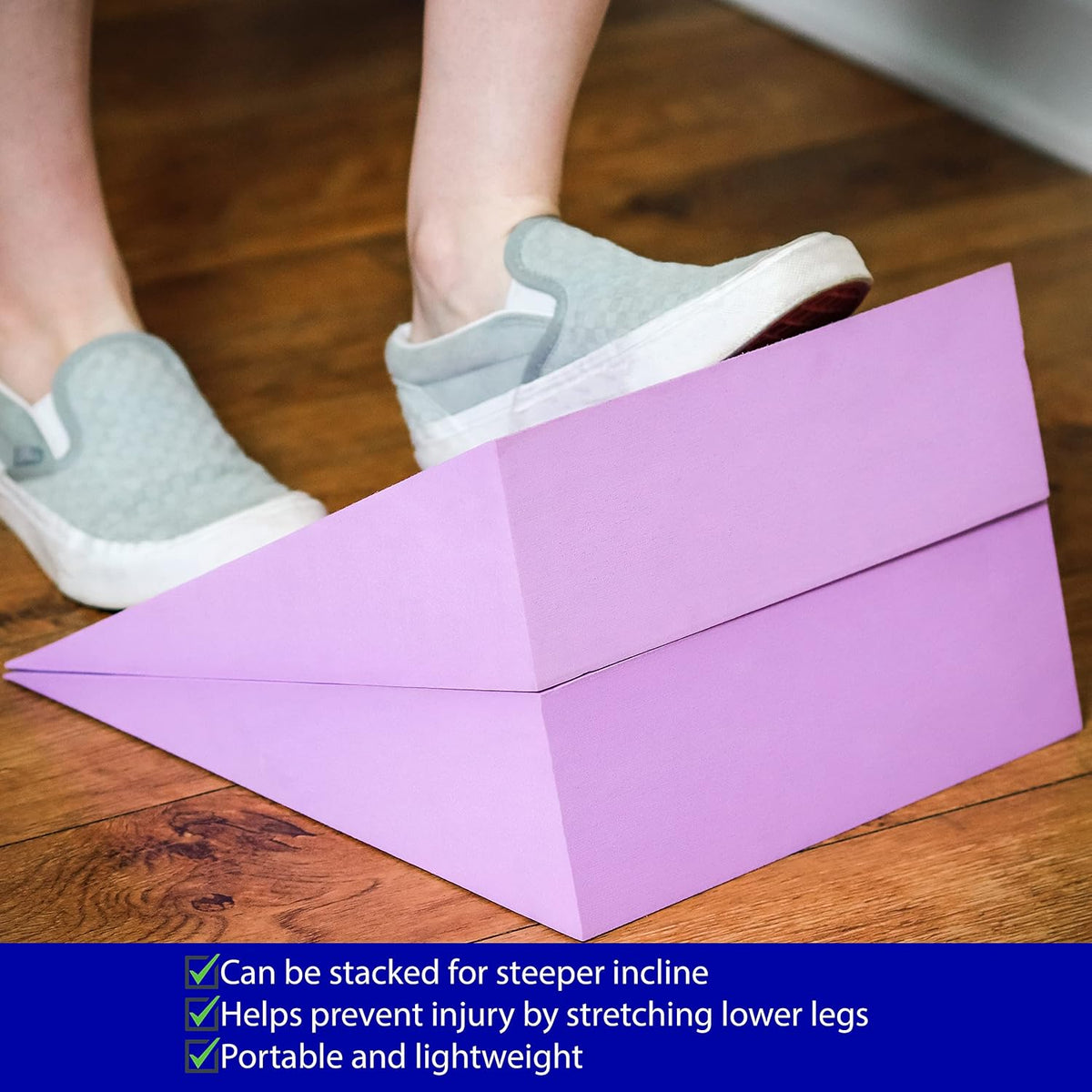 12" Foam Incline Stretch Wedge - Set of 2 - (Dove Gray)
