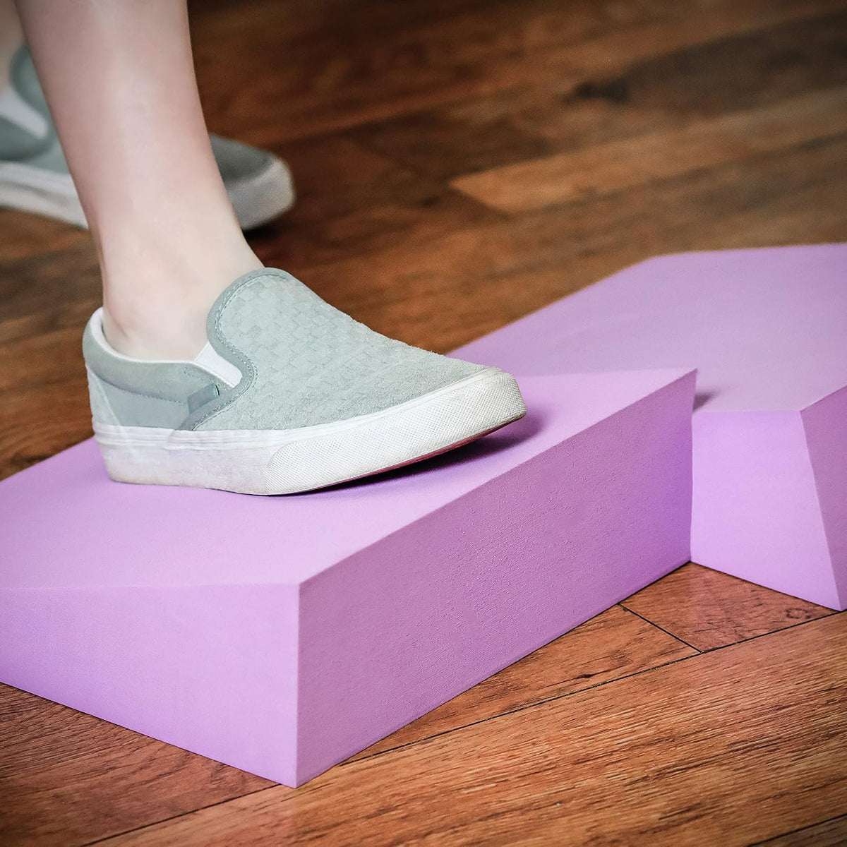 12" Foam Incline Stretch Wedge - Set of 2 - (Dove Gray)
