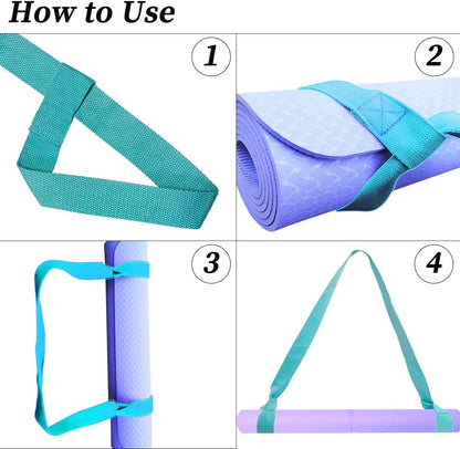 1Pcs Adjustable Yoga Mat Strap Multi-Purpose Straps Easy-Cinch Yoga Mat Sling