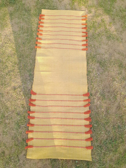 Jaipur art & Rugs Cotton Yoga Mat - Eco-Friendly Hand-Woven Rug - Non Slip & Thick (24”x72”x5mm) for Everyday Fitness at Home - Comfortable Extra-Long