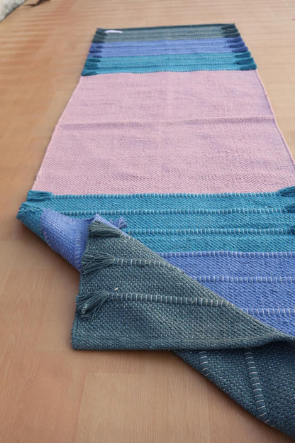 Jaipur art & Rugs Cotton Yoga Mat - Eco-Friendly Hand-Woven Rug - Non Slip & Thick (24”x72”x5mm) for Everyday Fitness at Home - Comfortable Extra-Long