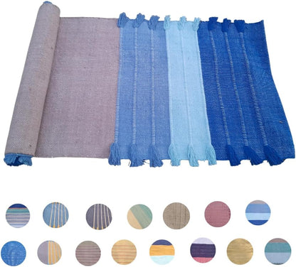 Jaipur art & Rugs Cotton Yoga Mat - Eco-Friendly Hand-Woven Rug - Non Slip & Thick (24”x72”x5mm) for Everyday Fitness at Home - Comfortable Extra-Long