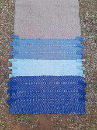 Jaipur art & Rugs Cotton Yoga Mat - Eco-Friendly Hand-Woven Rug - Non Slip & Thick (24”x72”x5mm) for Everyday Fitness at Home - Comfortable Extra-Long