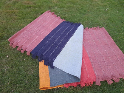 Jaipur art & Rugs Cotton Yoga Mat - Eco-Friendly Hand-Woven Rug - Non Slip & Thick (24”x72”x5mm) for Everyday Fitness at Home - Comfortable Extra-Long