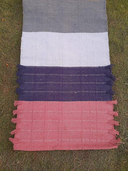 Jaipur art & Rugs Cotton Yoga Mat - Eco-Friendly Hand-Woven Rug - Non Slip & Thick (24”x72”x5mm) for Everyday Fitness at Home - Comfortable Extra-Long