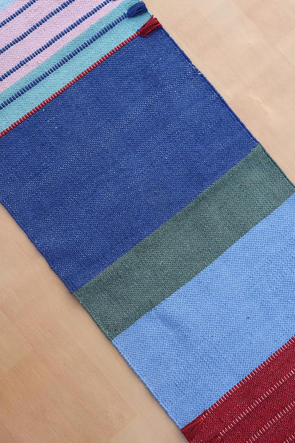 Jaipur art & Rugs Cotton Yoga Mat - Eco-Friendly Hand-Woven Rug - Non Slip & Thick (24”x72”x5mm) for Everyday Fitness at Home - Comfortable Extra-Long