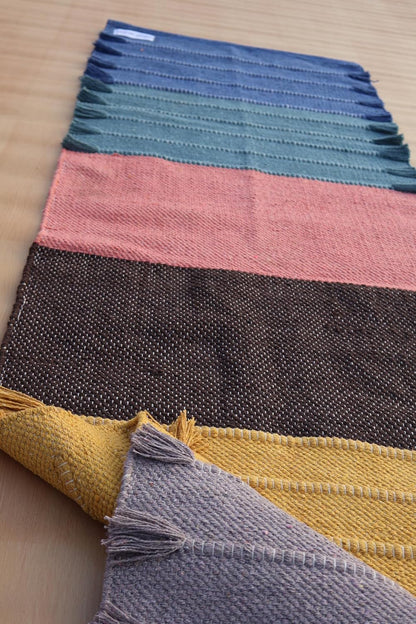 Jaipur art & Rugs Cotton Yoga Mat - Eco-Friendly Hand-Woven Rug - Non Slip & Thick (24”x72”x5mm) for Everyday Fitness at Home - Comfortable Extra-Long