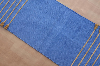 Jaipur art & Rugs Cotton Yoga Mat - Eco-Friendly Hand-Woven Rug - Non Slip & Thick (24”x72”x5mm) for Everyday Fitness at Home - Comfortable Extra-Long