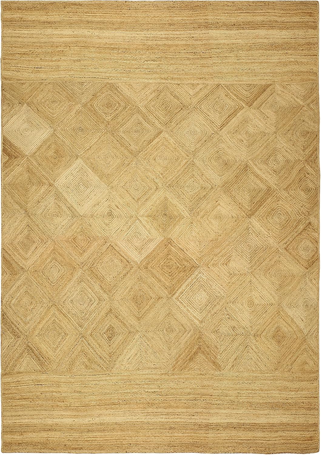 Premium Quality Jute Rug 2x3 Kilim Area Rug Hand Braided Jute Geometric Pattern Beige Hand Woven Boho Flatweave Carpet Indoor Outdoor Rugs for Kitchen Garden Yoga Mat - Colors A