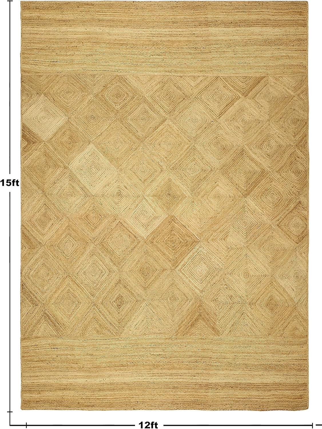 Premium Quality Jute Rug 2x3 Kilim Area Rug Hand Braided Jute Geometric Pattern Beige Hand Woven Boho Flatweave Carpet Indoor Outdoor Rugs for Kitchen Garden Yoga Mat - Colors A