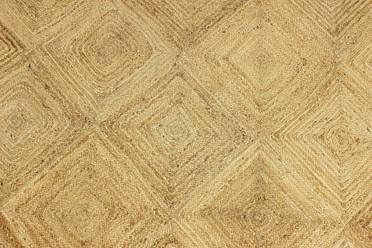 Premium Quality Jute Rug 2x3 Kilim Area Rug Hand Braided Jute Geometric Pattern Beige Hand Woven Boho Flatweave Carpet Indoor Outdoor Rugs for Kitchen Garden Yoga Mat - Colors A