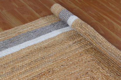 Premium Quality Jute Rug 2x3 Kilim Area Rug Hand Braided Jute Geometric Pattern Beige Hand Woven Boho Flatweave Carpet Indoor Outdoor Rugs for Kitchen Garden Yoga Mat - Colors A
