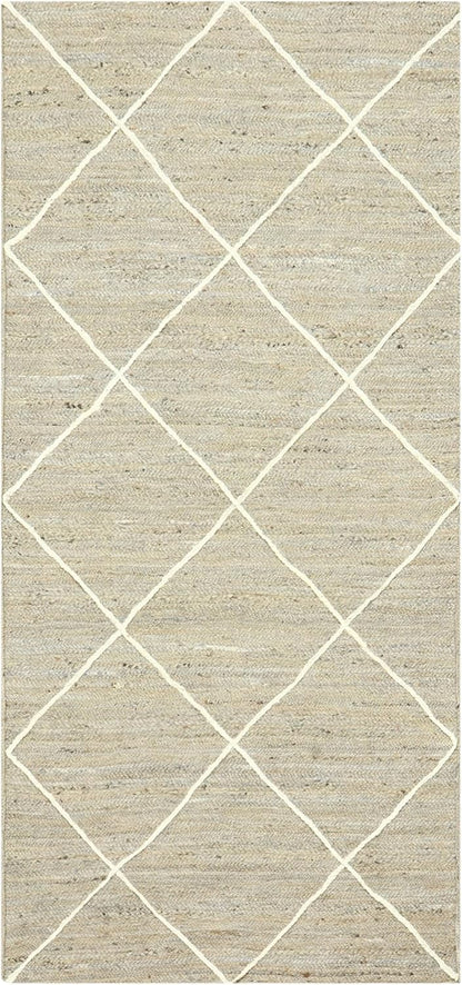 Premium Quality Jute Rug 2x3 Kilim Area Rug Hand Braided Jute Geometric Pattern Beige Hand Woven Boho Flatweave Carpet Indoor Outdoor Rugs for Kitchen Garden Yoga Mat - Colors A