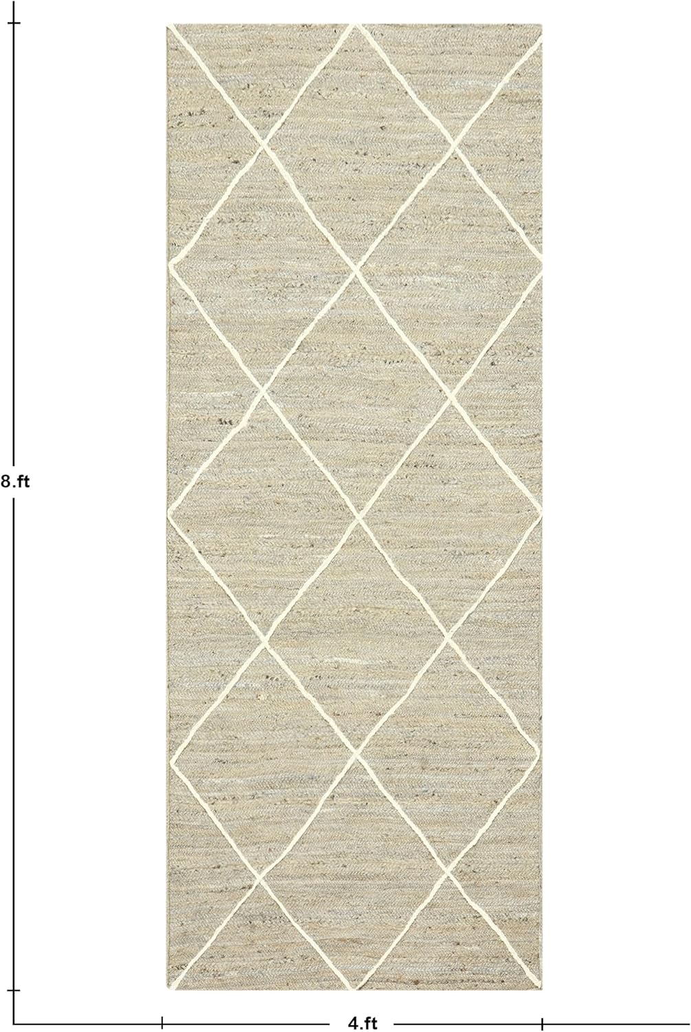 Premium Quality Jute Rug 2x3 Kilim Area Rug Hand Braided Jute Geometric Pattern Beige Hand Woven Boho Flatweave Carpet Indoor Outdoor Rugs for Kitchen Garden Yoga Mat - Colors A