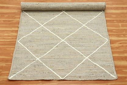 Premium Quality Jute Rug 2x3 Kilim Area Rug Hand Braided Jute Geometric Pattern Beige Hand Woven Boho Flatweave Carpet Indoor Outdoor Rugs for Kitchen Garden Yoga Mat - Colors A