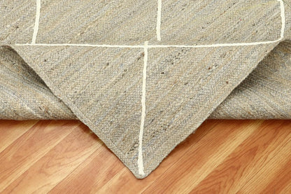 Premium Quality Jute Rug 2x3 Kilim Area Rug Hand Braided Jute Geometric Pattern Beige Hand Woven Boho Flatweave Carpet Indoor Outdoor Rugs for Kitchen Garden Yoga Mat - Colors A