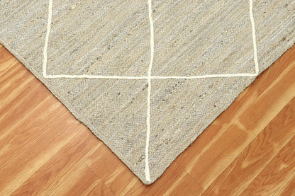 Premium Quality Jute Rug 2x3 Kilim Area Rug Hand Braided Jute Geometric Pattern Beige Hand Woven Boho Flatweave Carpet Indoor Outdoor Rugs for Kitchen Garden Yoga Mat - Colors A