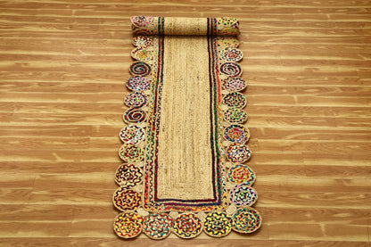 Premium Quality Jute Rug 2x3 Kilim Area Rug Hand Braided Jute Geometric Pattern Beige Hand Woven Boho Flatweave Carpet Indoor Outdoor Rugs for Kitchen Garden Yoga Mat - Colors A