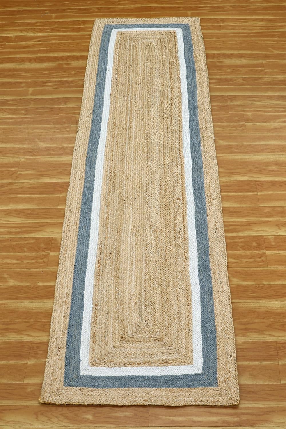 Premium Quality Jute Rug 2x3 Kilim Area Rug Hand Braided Jute Geometric Pattern Beige Hand Woven Boho Flatweave Carpet Indoor Outdoor Rugs for Kitchen Garden Yoga Mat - Colors A