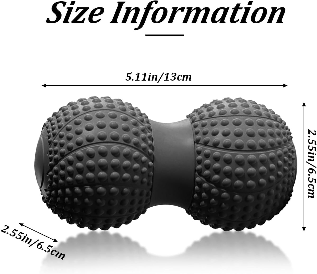 Peanut Massage Ball, Firm Textured Back Roller for Trigger Points