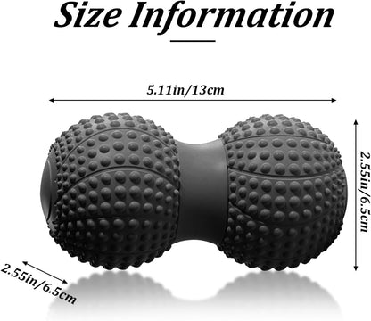 Peanut Massage Ball, Firm Textured Back Roller for Trigger Points