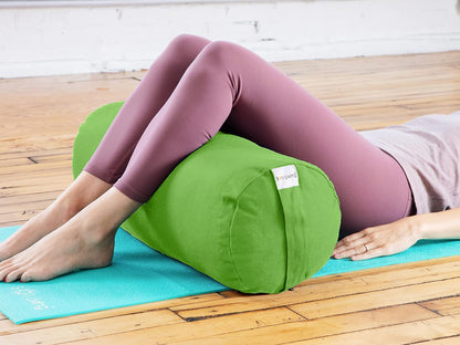 Cylindrical Yoga Bolster Meditation Pillow, Extra Firm Cotton