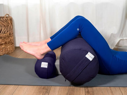Cylindrical Yoga Bolster Meditation Pillow, Extra Firm Cotton