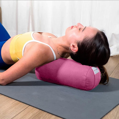 Cylindrical Yoga Bolster Meditation Pillow, Extra Firm Cotton