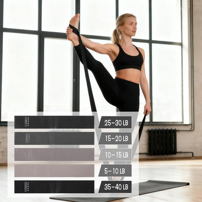 21 Pcs Pilates Ring Circle Set for Women, Includes Ball Yoga, Ring Stretching, Strap Bands, Non Slip Socks, Back Bags for Workout, Commonly Used for Yoga, Pilates, Stretching, Fitness(Black,Gray)