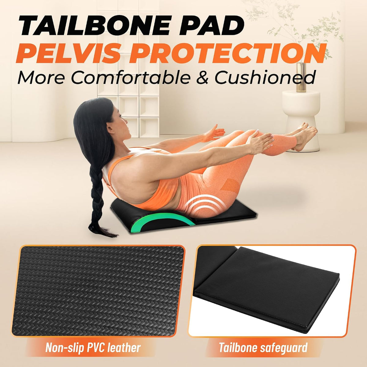 Abdominal Exercise Pads, Foldable Ab Workout Equipment for Home Gym Core Training & Back Stretching, Sit Up Mat for Floor Exercises