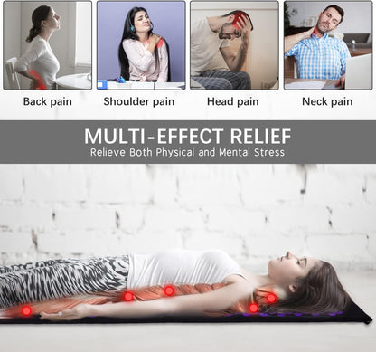 Extra Long Yoga Acupressure Mat Set,Massage Acupuncture Mat Large,Magnetic Mat Acupressure Body mat and Pillow for Neck Back Pain Relief(Gold)
