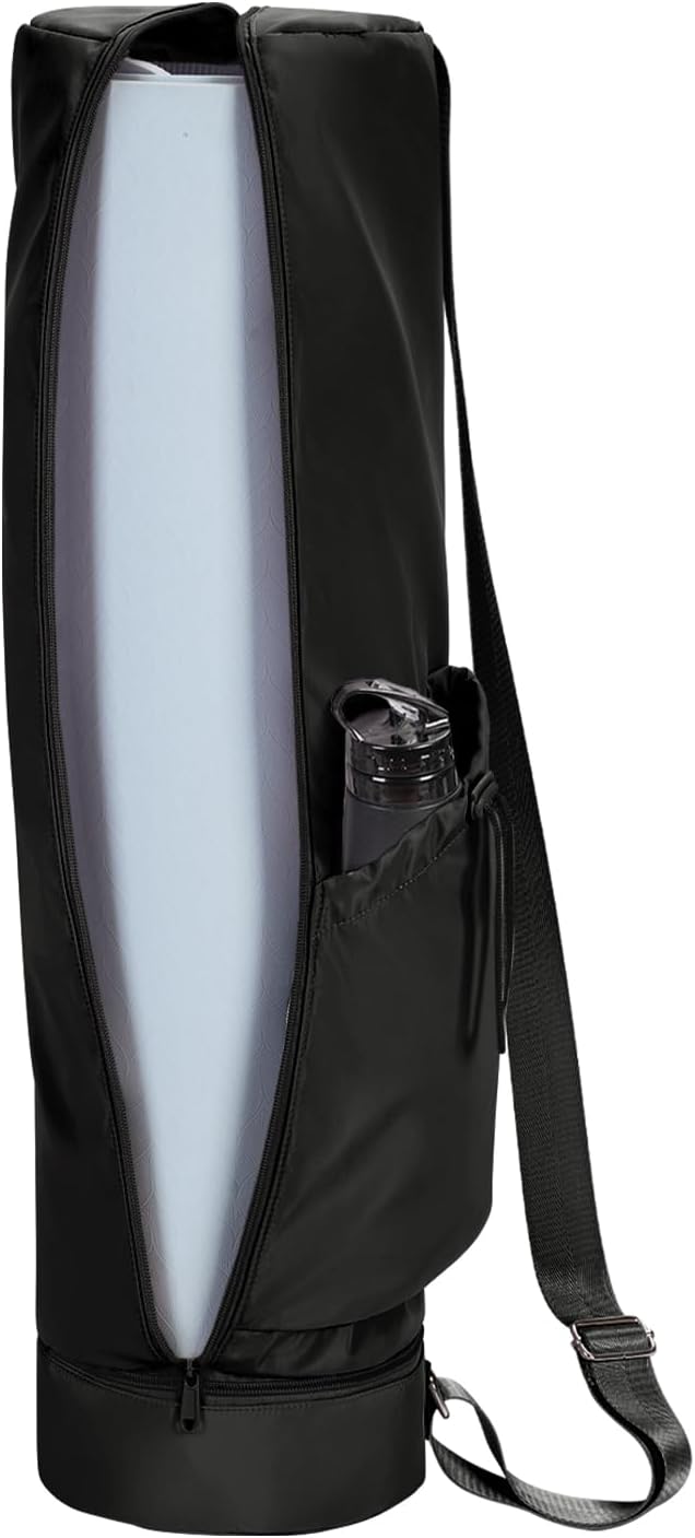 Yoga Mat Carrier Bag for Women, Full-Zip Pilates Bag with Pockets