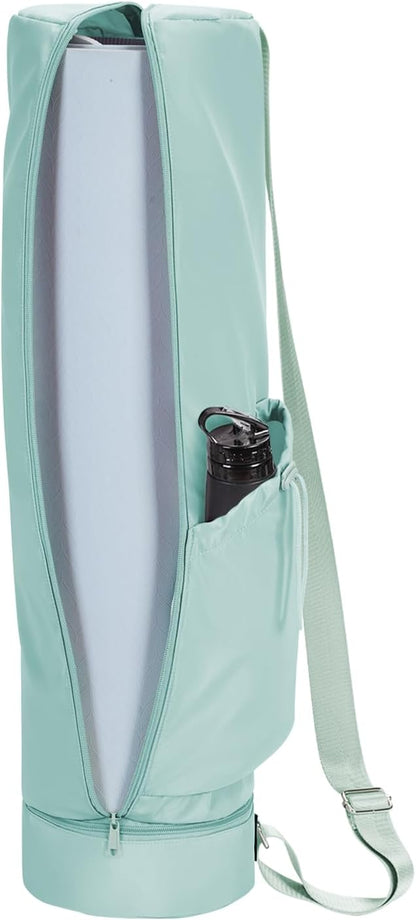 Yoga Mat Carrier Bag for Women, Full-Zip Pilates Bag with Pockets