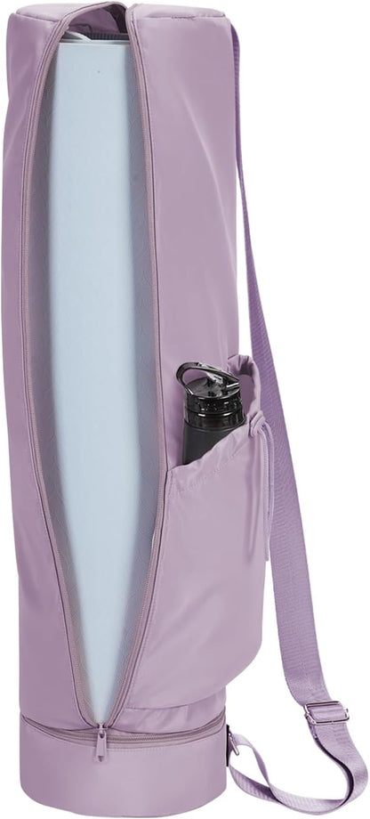 Yoga Mat Carrier Bag for Women, Full-Zip Pilates Bag with Pockets